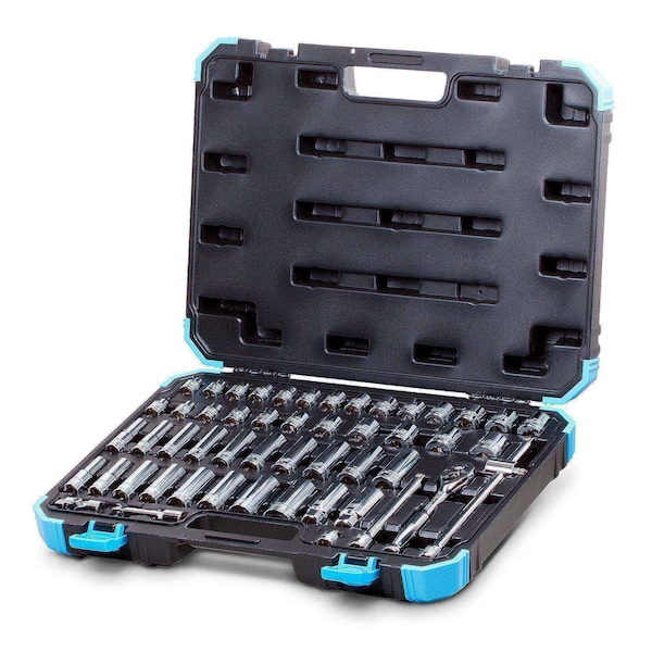 Capri Tools 3/8 in Drive SAE/Metric Master Socket Set with Accessories, 52 pcs 1-2320